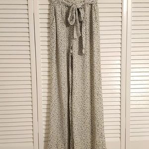 Blk and white palazzo pants